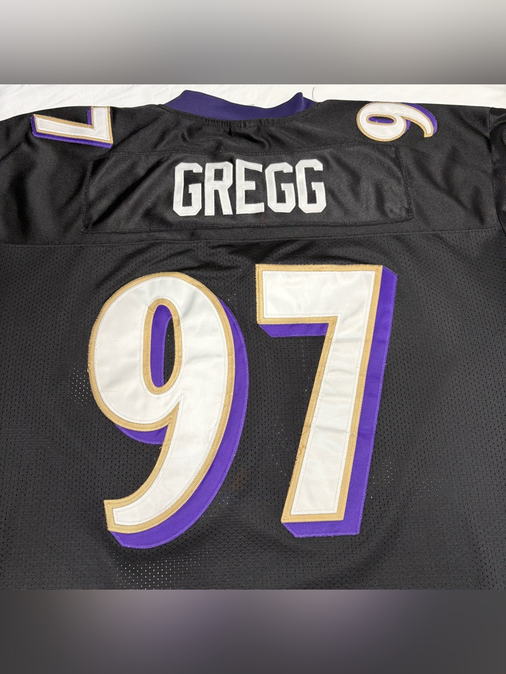 Vintage Reebok On-Field Baltimore Ravens Kelly Gregg #97 NFL Jersey Men’s 54 3XL - Picture 8 of 10